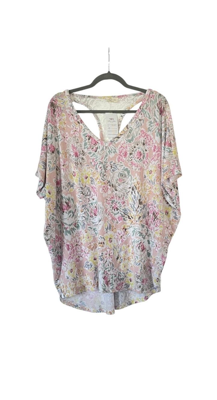 Ladies Be Stage Floral Top Size Medium